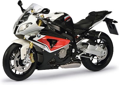 Miniatura Moto BMW S 1000 RR 1/10 Schuco Preto/Branco/Vermelho