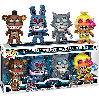 Funko Pop Five Nights AT Freedy The Twisted Ones 4-Pack - Edição Exclusiva
