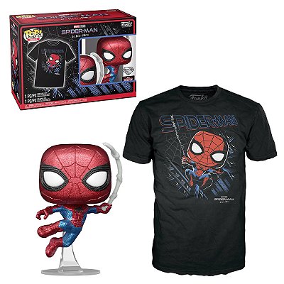 BOX FUNKO POP MARVEL SPIDER-MAN FAR FROM HOME S3 + CAMISETA