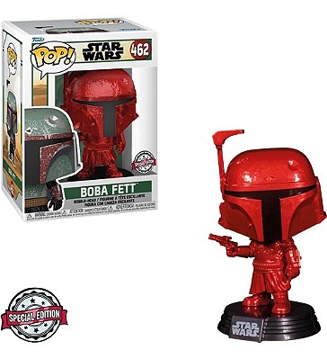 Funko Pop! Star Wars: Boba Fett #462 - Red Chrome Exclusive - Original