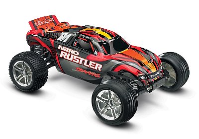 Automodelo a Nitro Traxxas Rustler 1/10 RTR - Motor TRX 2.5 e Sistema TSM