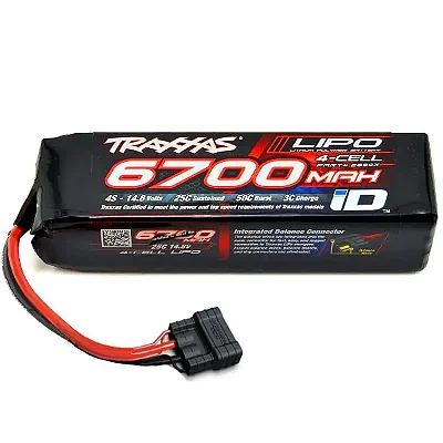 Bateria Para Automodelo LiPo Traxxas 4S 6700mAh com Tecnologia iD para Maxx e X-Maxx