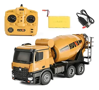 Caminhão de Controle Remoto Huina 1574 Concrete Mixer Truck 1/14