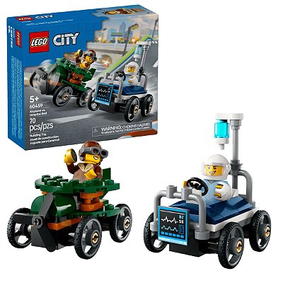 Lego City Carro Avião vs Cama de Hospital 70 Peças 5+ 60459