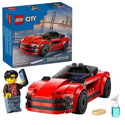 Lego City 60448 Carro Esportivo Vermelho com 109 Peças