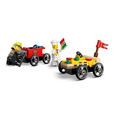 LEGO City Carros de Corrida vs. Caminhão dos Bombeiros - 70 Peças 60460