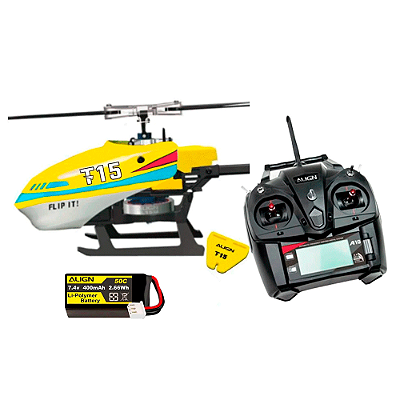 Helicóptero Modelismo Align T15 TA Super Combo - Direct Drive RH15E32XT