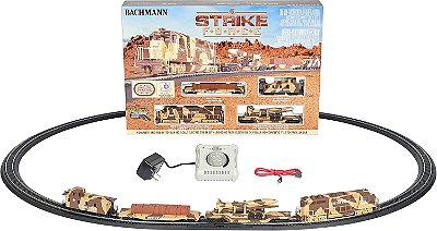 Ferromodelismo Kit Trem Elétrico Bachmann Strike Force Set HO - 00752 - Militar