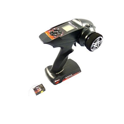 Rádio Para Auromodelo Himoto HTX-LCD 2.4GHz 2CH com Tela Digital Transmissor e Receptor