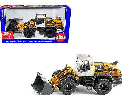 Miniatura Liebherr L556 Siku Escala 1:50 Carregadeira Articulada em Metal