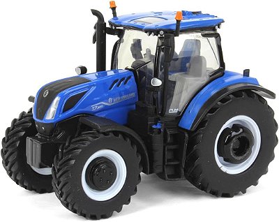 Miniatura Trator Agrícola New Holland T7.300 ERTL Escala 1/64 Com PLM Prestige Collection
