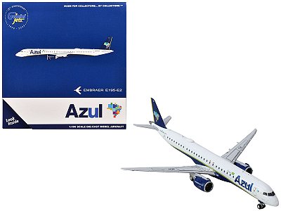 Miniatura Avião Embraer Azul E195-E2 em Metal Geminijets Escala 1:400