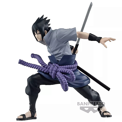Estátua Naruto Shippuden Sasuke Uchiha III Vibration Stars Banpresto Figura Colecionável 19667