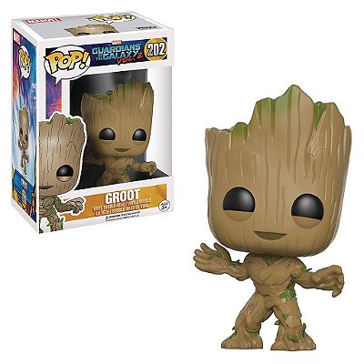 Funko Pop Guardians Galaxy 2 Groot #202 Pop! TV Vinyl 9,5 cm Colecionável