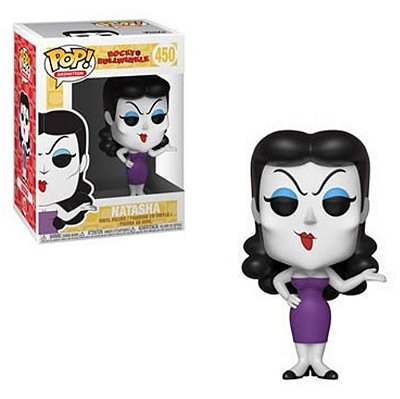 Funko Pop Rocky Bullwinkle Natasha #450 Pop! TV Vinyl 9,5 cm Colecionável