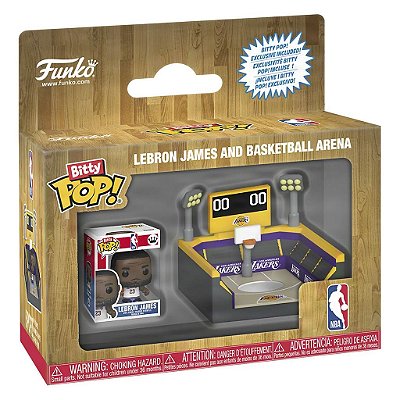 Funko Bitty Pop Nba Town Lebron James And Basketball Arena 2,5Cm Miniatura Oficial Funko Drive Co...
