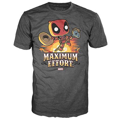 Camiseta Funko Tees Marvel Deadpool Max Effort Xl Tamanho XL Algodão Oficial Funko