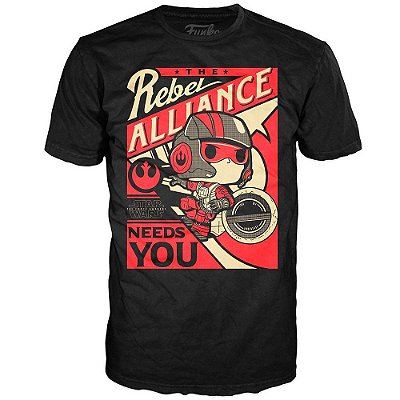Camiseta Funko Tees Star Wars 7 Poe Dameron Xl Tamanho XL Algodão Oficial Funko