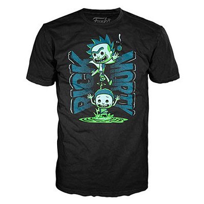 Camiseta Funko Tees Rick Morty Portal Sm Tamanho SM Algodão Oficial Funko