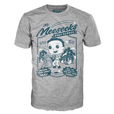 Camiseta Funko Tees Rick Morty Mr.Meeseeks Golf Lg Tamanho LG Algodão Oficial Funko