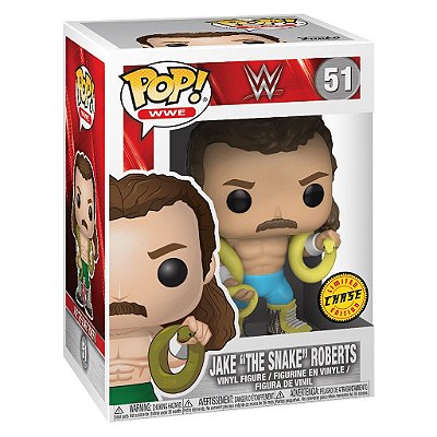 Funko Pop Chase Wwe Jake The Snake Roberts #51 Variante Rara 1 em 6 Vinil 9,5cm