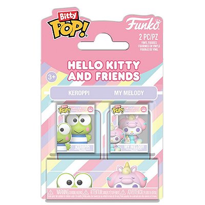 Funko Bitty Pop 2Pack Hello Kitty Keroppi & My Melody 2,5Cm Miniatura Oficial Funko 2,5cm Miniatu...