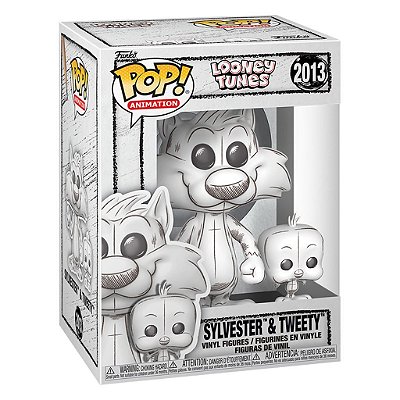 Funko Pop Looney Tunes Sketched Sykvester Tweety #2013 Vinil 9,5 cm Oficial Funko