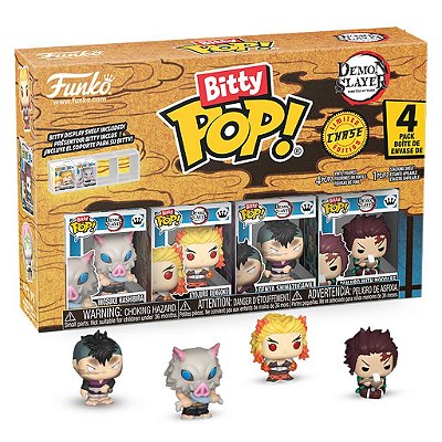 Funko Bitty Pop Demon Slayer Inosuke 4Pack 2,5cm Miniatura Oficial Funko