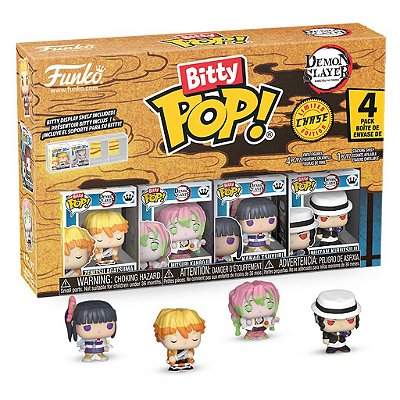 Funko Bitty Pop Demon Slayer Zenitsu 4Pack 2,5cm Miniatura Oficial Funko