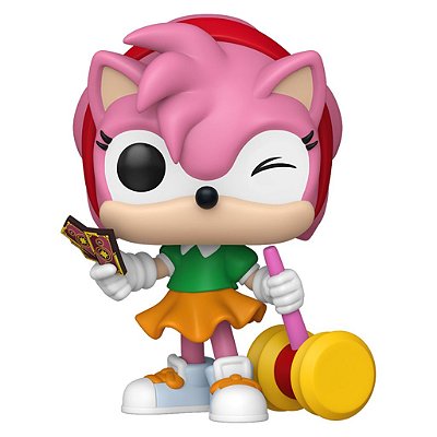 Funko Pop Chase Sonic Amy Rose #1171 Variante Rara 1 Em 6 Vinil 9,5Cm Vinil 9,5 cm Oficial Funko