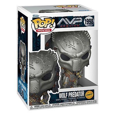 Funko Pop Chase Alien Vs. Preadator Requiem Wolf Predator #1998 Variante Rara 1 em 6 Vinil 9,5cm