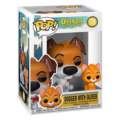 Funko Pop Disney Oliver Company Dodger W/Oliver #1705 Vinil 9,5 Cm Oficial Funko Vinil 9,5 cm Ofi...