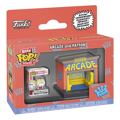 Funko Bitty Pop Towns City Arcade And Patron 2,5Cm Miniatura Oficial Funko 2,5cm Miniatura Oficia...