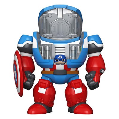 Funko Bitty Pop Marvel Bots Captain Amererica Mech 2,5Cm Miniatura Oficial Funko 2,5cm Miniatura ...