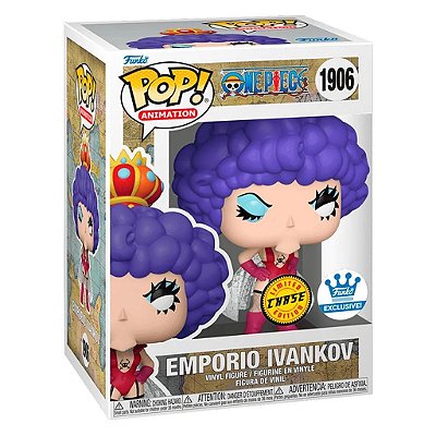Funko Pop Chase One Piece 12 Emporio Ivankov #1906 Variante Rara 1 em 6 Vinil 9,5cm