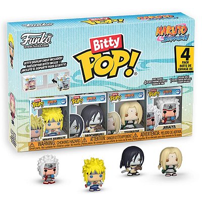 Funko Bitty Pop Naruto Shippuden Team 2 Minato 4Pack 2,5Cm Miniatura Oficial Funko 2,5cm Miniatur...