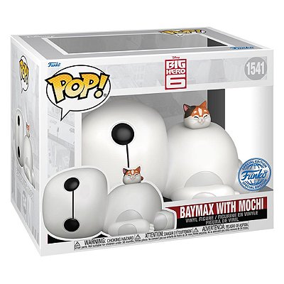 Funko Pop Big Hero 6 Sized Baymax W/Mochi Ex #1541 Vinil 9,5 cm Oficial Funko