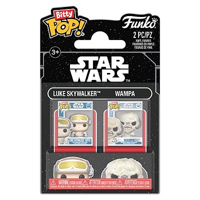 Funko Bitty Pop 2Pack Star Wars Luke & Wampa 2,5Cm Miniatura Oficial Funko 2,5cm Miniatura Oficia...