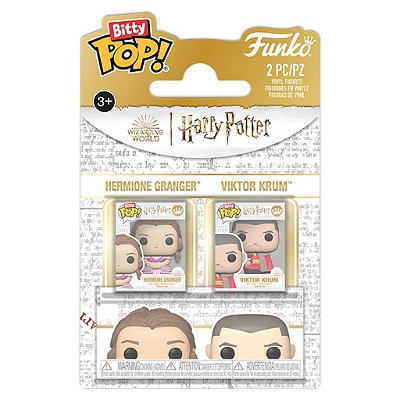 Funko Bitty Pop 2Pack Harry Potter Hermione & Viktor Krum 2,5Cm Miniatura Oficial Funko 2,5cm Min...