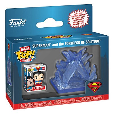 Funko Bitty Pop Dc Superman Town Superman Fortress Of Solitude 2,5Cm Miniatura Oficial Funko 2,5c...
