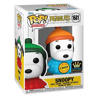Funko Pop Chase Peanuts Snoopy In Coat #1681 Variante Rara 1 Em 6 Vinil 9,5Cm Vinil 9,5 cm Oficia...