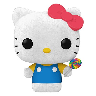 Funko Pop Hello Kitty Hello Kitty W/Lollipop Flocked Ex #106 Vinil 9,5 Cm Oficial Funko Vinil 9,5...