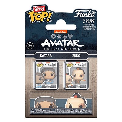 Funko Bitty Pop 2Pack Avatar The Last Airbender Katara & Zuko 2,5Cm Miniatura Oficial Funko 2,5cm...
