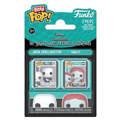 Funko Bitty Pop 2Pack Nbc Jack Skellington & Sally 2,5cm Miniatura Oficial Funko