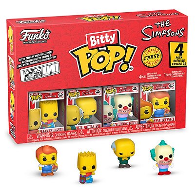 Funko Bitty Pop The Simpsons Bart 4Pack 2,5Cm Miniatura Oficial Funko 2,5cm Miniatura Oficial Funko