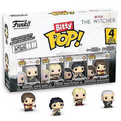Funko Bitty Pop The Witcher Geralt 4Pack 2,5Cm Miniatura Oficial Funko 2,5cm Miniatura Oficial Funko