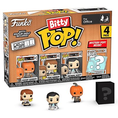 Funko Bitty Pop The Office Dwight W/Pumpkinhead 4Pack 2,5cm Miniatura Oficial Funko