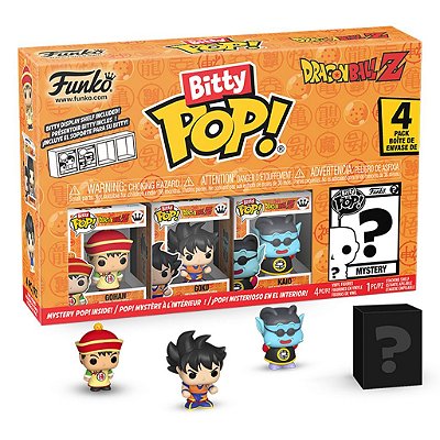 Funko Bitty Pop Dragon Ball Z Gohan 4Pack 2,5cm Miniatura Oficial Funko