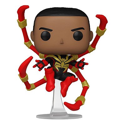 Funko Pop Chase Marvel Spider-Man Miles Morales Iron Spider #1448 Variante Rara 1 em 6 Vinil 9,5cm