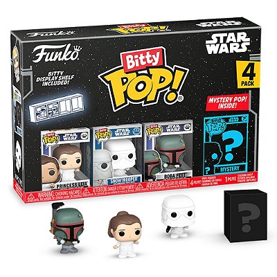 Funko Bitty Pop Star Wars Empire Princess Leia 4Pack 2,5cm Miniatura Oficial Funko